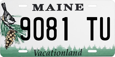 ME license plate 9081TU