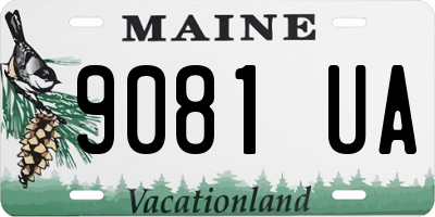 ME license plate 9081UA