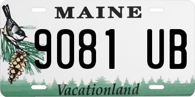 ME license plate 9081UB