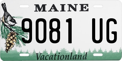 ME license plate 9081UG