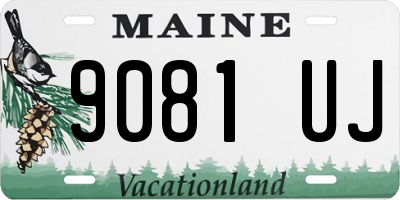 ME license plate 9081UJ