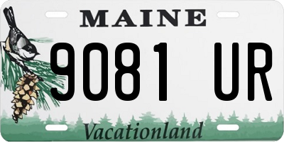 ME license plate 9081UR