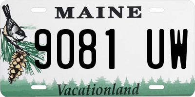 ME license plate 9081UW