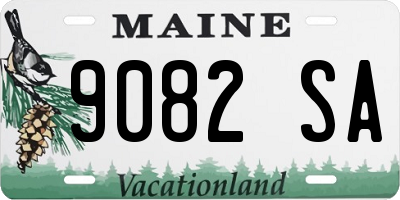 ME license plate 9082SA