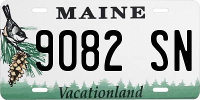 ME license plate 9082SN