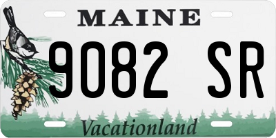 ME license plate 9082SR