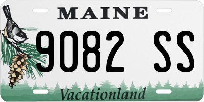 ME license plate 9082SS