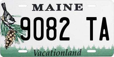 ME license plate 9082TA