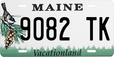 ME license plate 9082TK