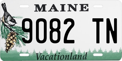 ME license plate 9082TN