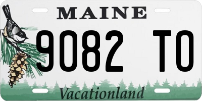 ME license plate 9082TO