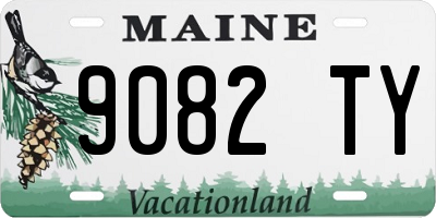 ME license plate 9082TY