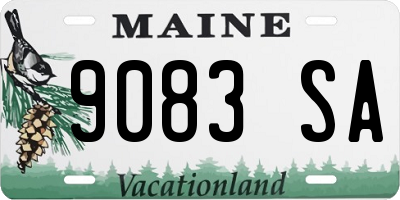 ME license plate 9083SA