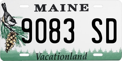 ME license plate 9083SD