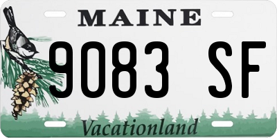 ME license plate 9083SF