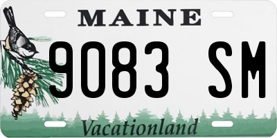 ME license plate 9083SM