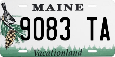 ME license plate 9083TA