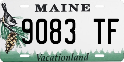 ME license plate 9083TF