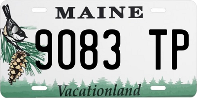 ME license plate 9083TP