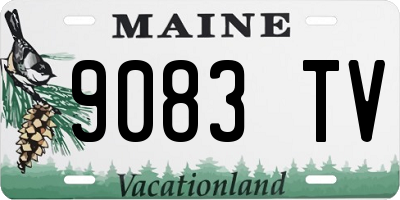 ME license plate 9083TV