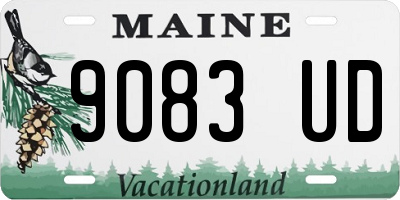 ME license plate 9083UD