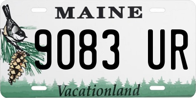 ME license plate 9083UR