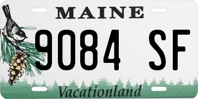 ME license plate 9084SF