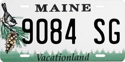 ME license plate 9084SG