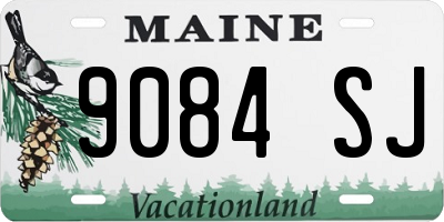 ME license plate 9084SJ