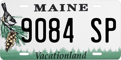 ME license plate 9084SP