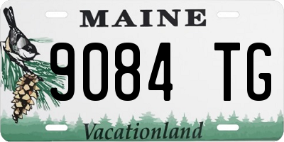 ME license plate 9084TG