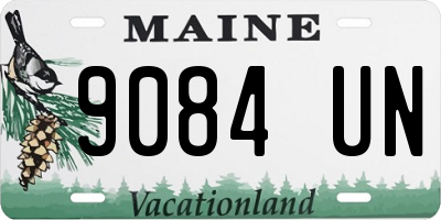 ME license plate 9084UN