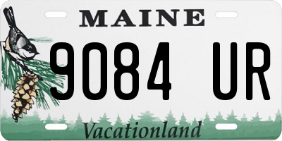 ME license plate 9084UR
