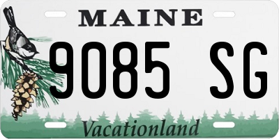 ME license plate 9085SG