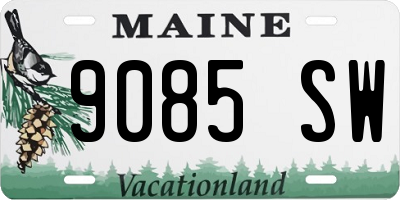 ME license plate 9085SW