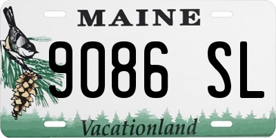 ME license plate 9086SL