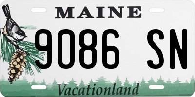 ME license plate 9086SN