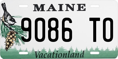 ME license plate 9086TO