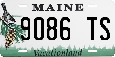 ME license plate 9086TS