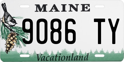 ME license plate 9086TY