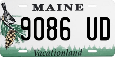 ME license plate 9086UD