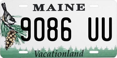 ME license plate 9086UU