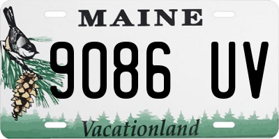 ME license plate 9086UV