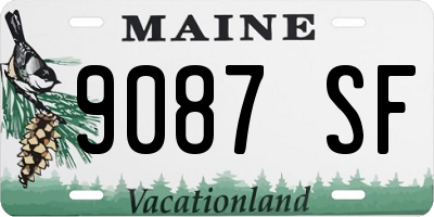 ME license plate 9087SF
