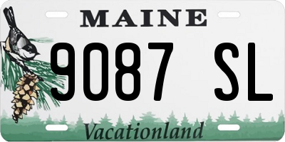 ME license plate 9087SL
