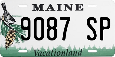 ME license plate 9087SP