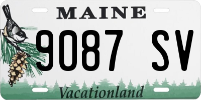 ME license plate 9087SV