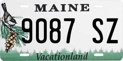 ME license plate 9087SZ