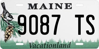 ME license plate 9087TS