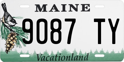 ME license plate 9087TY